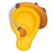 Ear with Hearing Aid emoji on Google